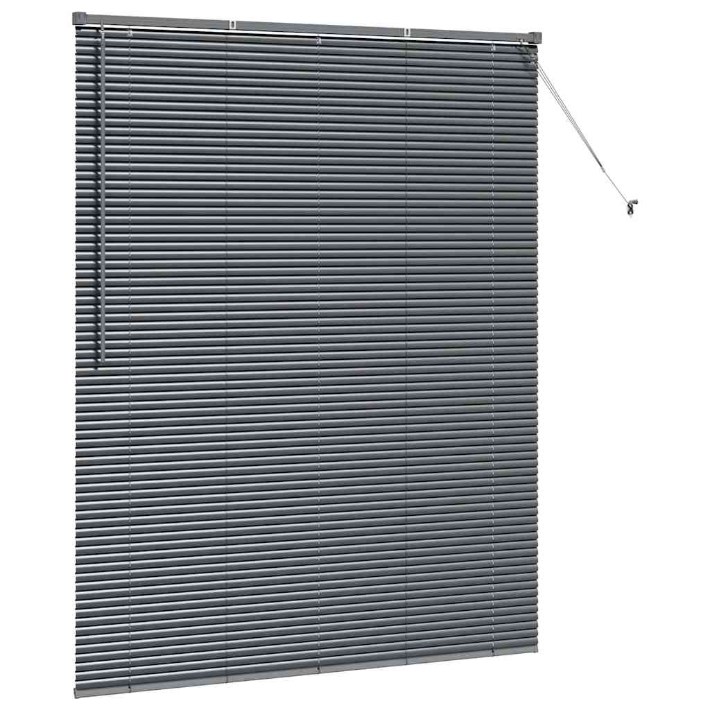 Raam Blind met gordijnen Anders Donkergrijs 80 x 130 cm Aluminium