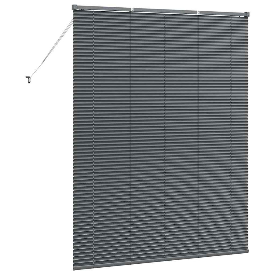Raam Blind met gordijnen Anders Donkergrijs 80 x 130 cm Aluminium