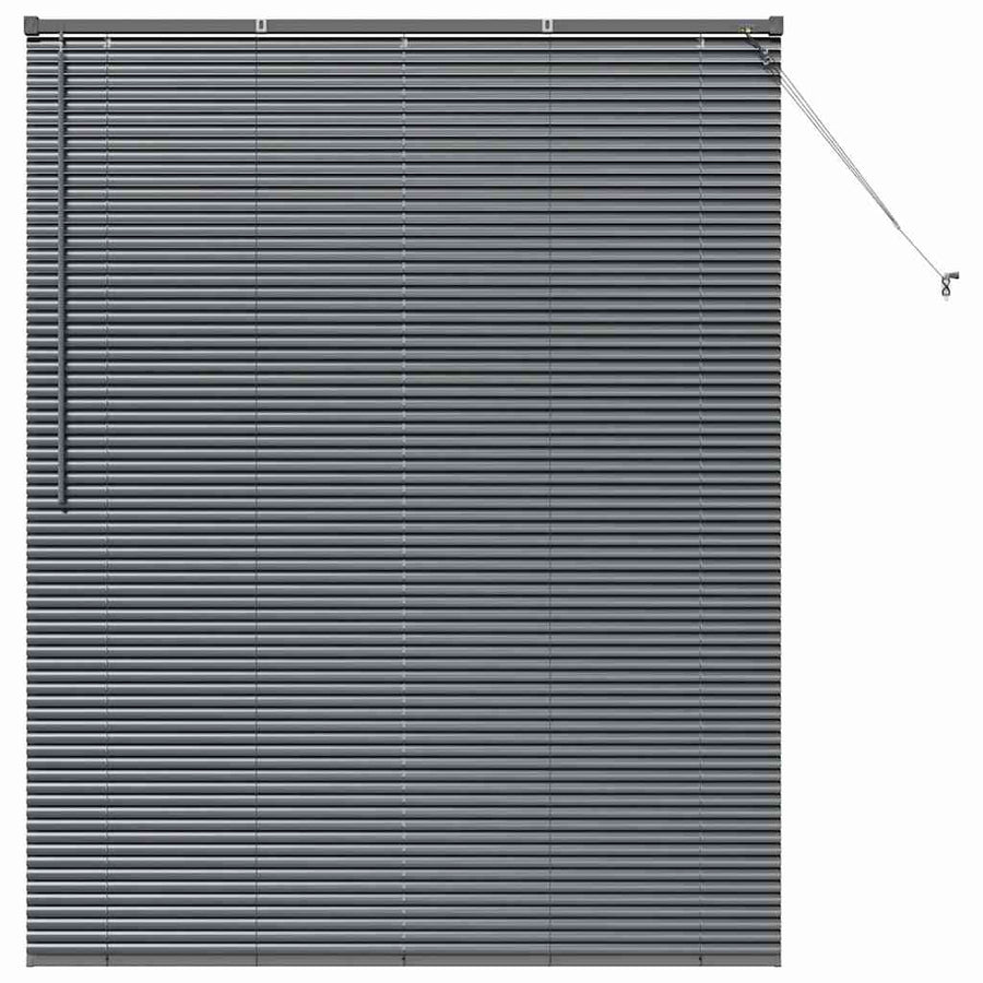 Raam Blind met gordijnen Anders Donkergrijs 80 x 130 cm Aluminium