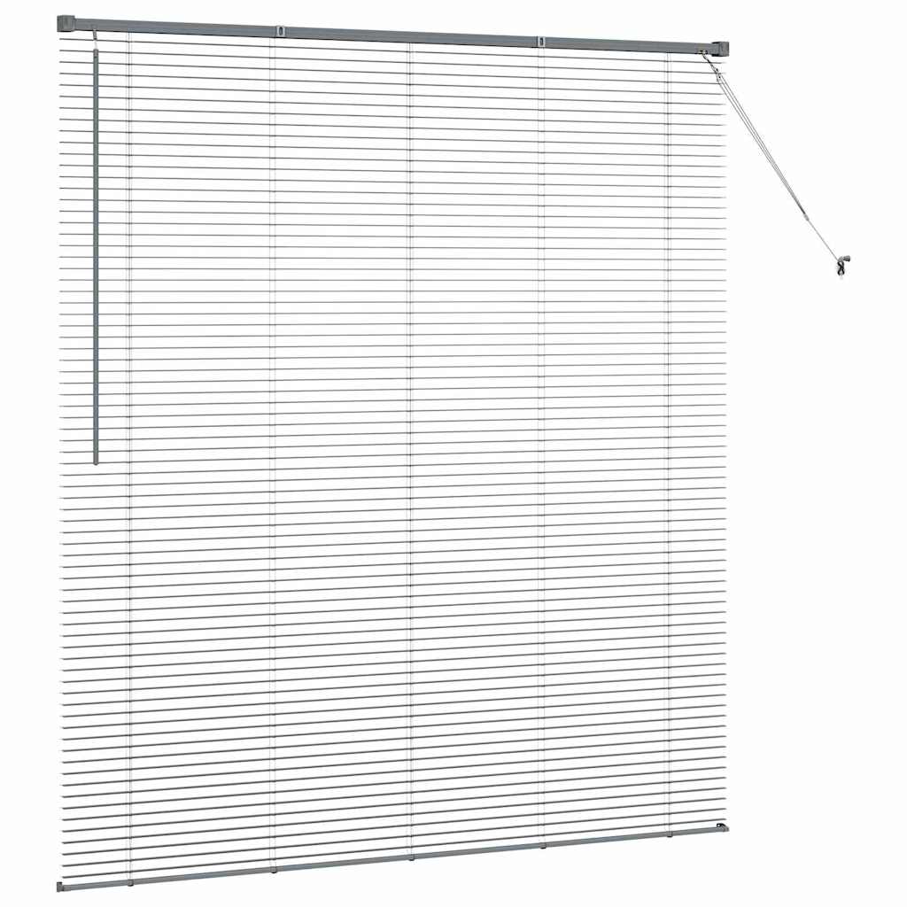 Raam Blind met gordijnen Anders Donkergrijs 80 x 130 cm Aluminium