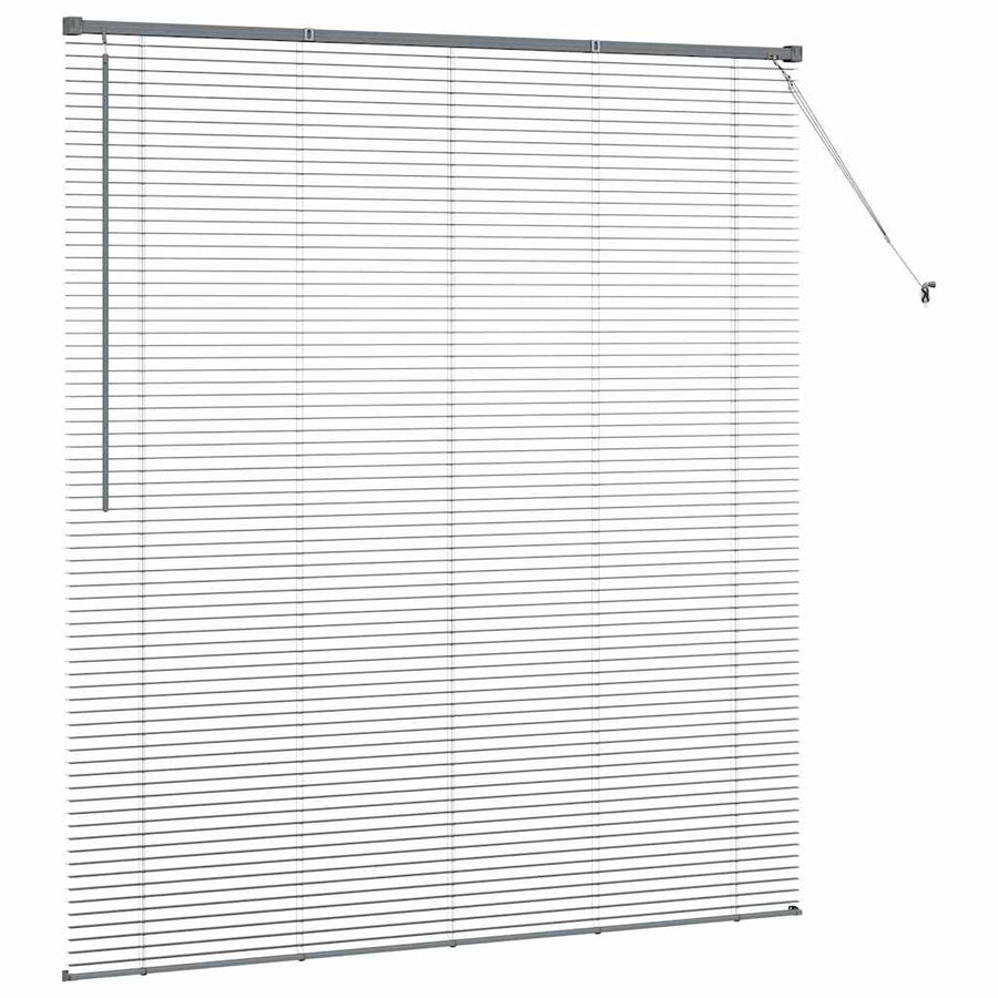 Raam Blind met gordijnen Anders Donkergrijs 80 x 130 cm Aluminium