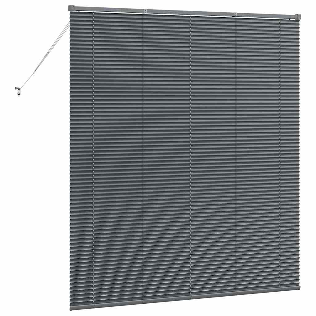 Raam Blind met gordijnen Anders Donkergrijs 80 x 130 cm Aluminium