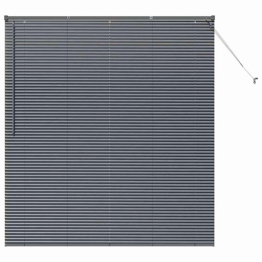 Raam Blind met gordijnen Anders Donkergrijs 80 x 130 cm Aluminium