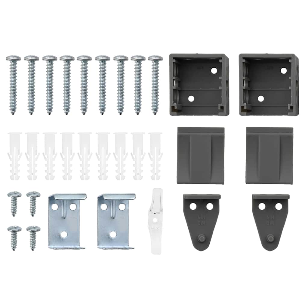 Raam Blind met gordijnen Anders Donkergrijs 160 x 175 cm Aluminium