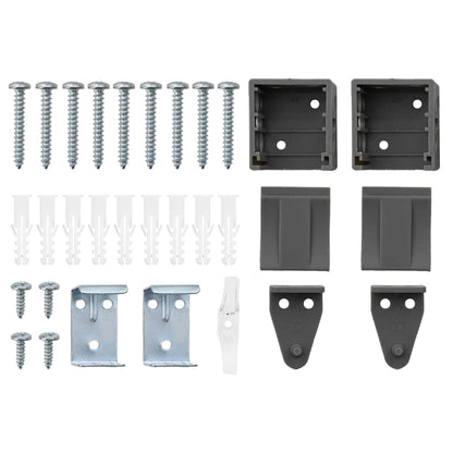 Raam Blind met gordijnen Anders Donkergrijs 160 x 175 cm Aluminium