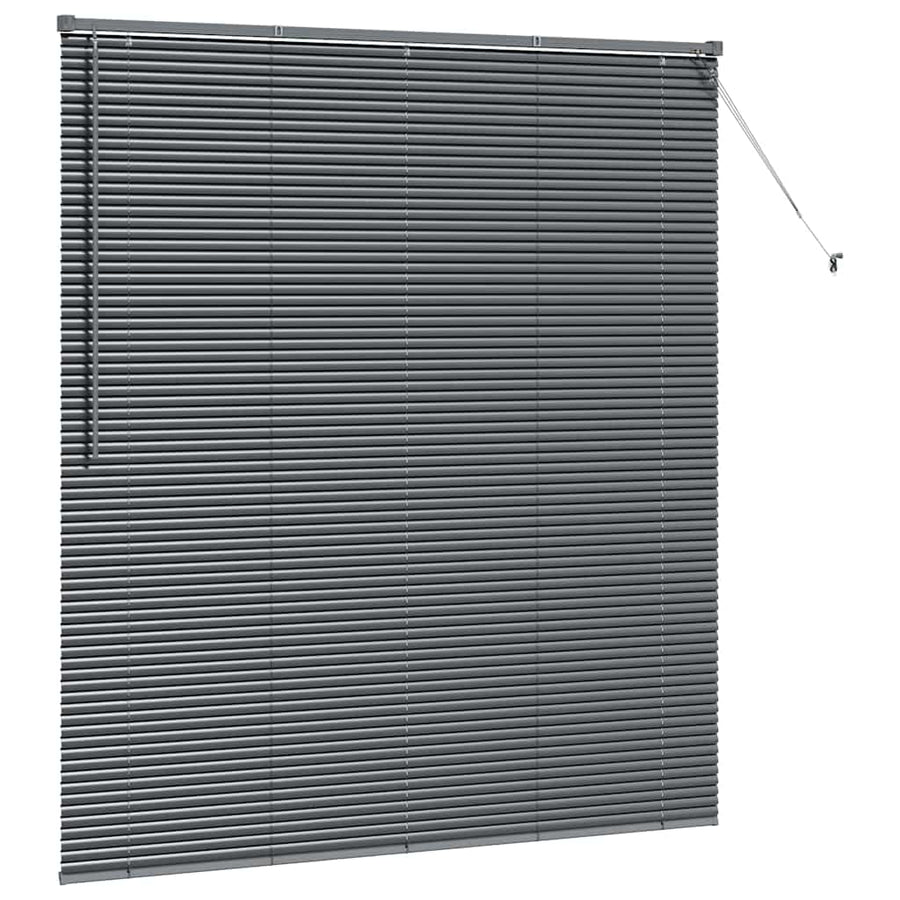 Raam Blind met gordijnen Anders Donkergrijs 160 x 175 cm Aluminium