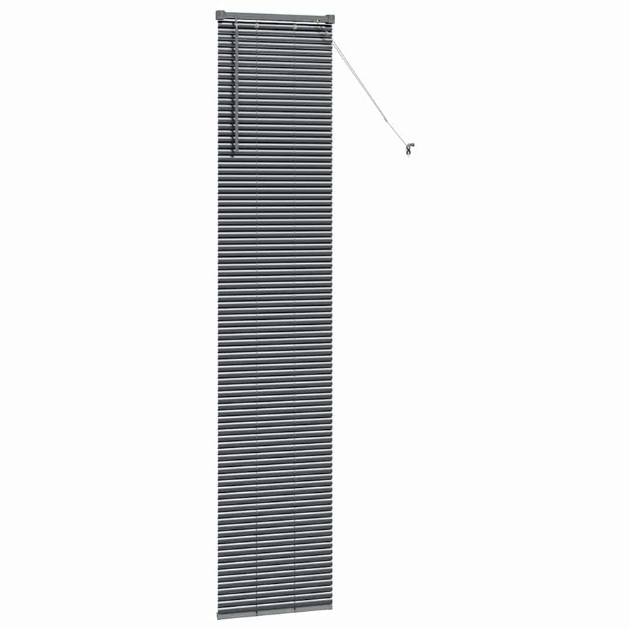 Raam Blind met gordijnen Anders Donkergrijs 40 x 220 cm Aluminium