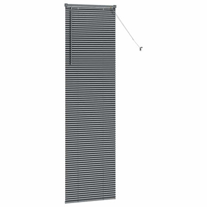 Raam Blind met gordijnen Anders Donkergrijs 80 x 130 cm Aluminium