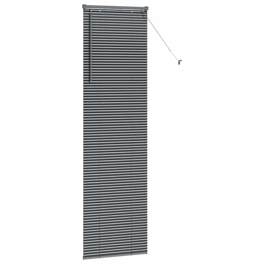Raam Blind met gordijnen Anders Donkergrijs 80 x 130 cm Aluminium