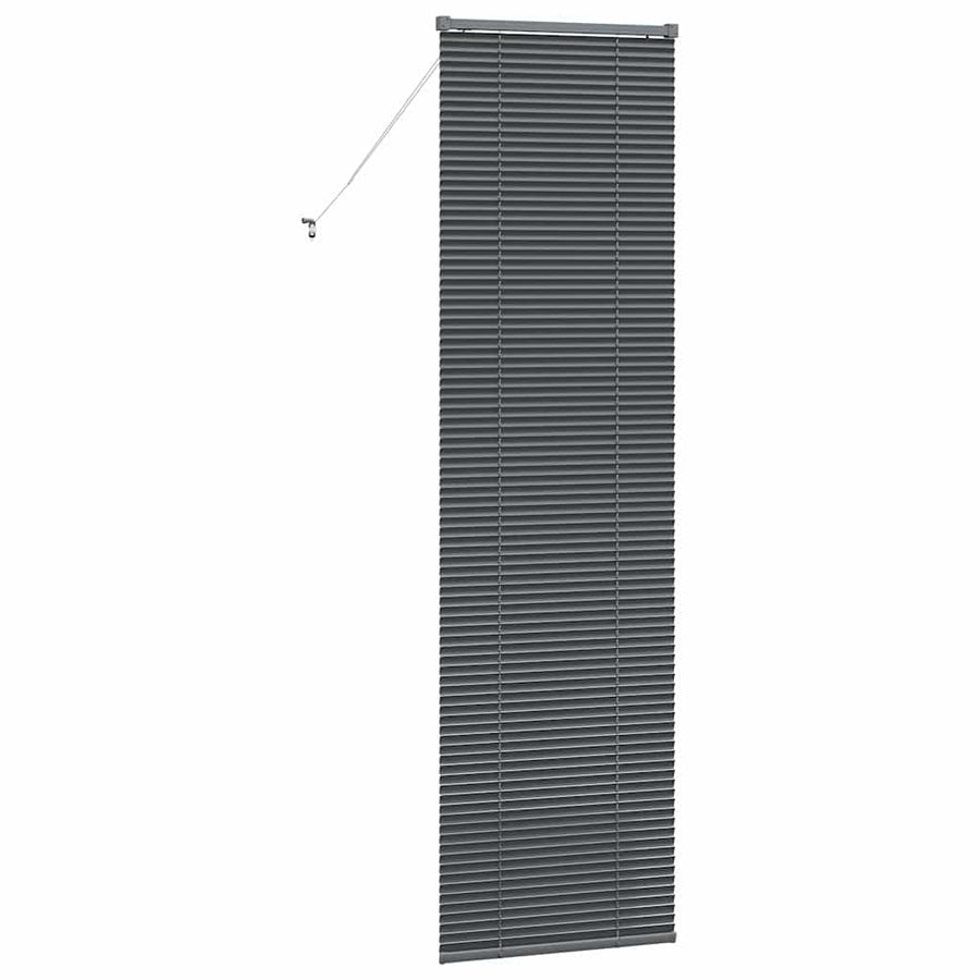 Raam Blind met gordijnen Anders Donkergrijs 80 x 130 cm Aluminium