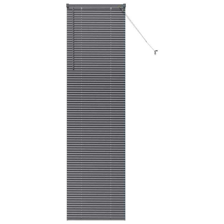 Raam Blind met gordijnen Anders Donkergrijs 80 x 130 cm Aluminium