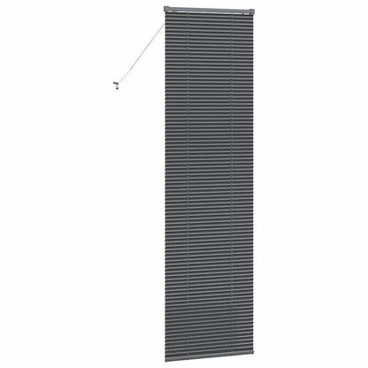 Raam Blind met gordijnen Anders Donkergrijs 80 x 130 cm Aluminium