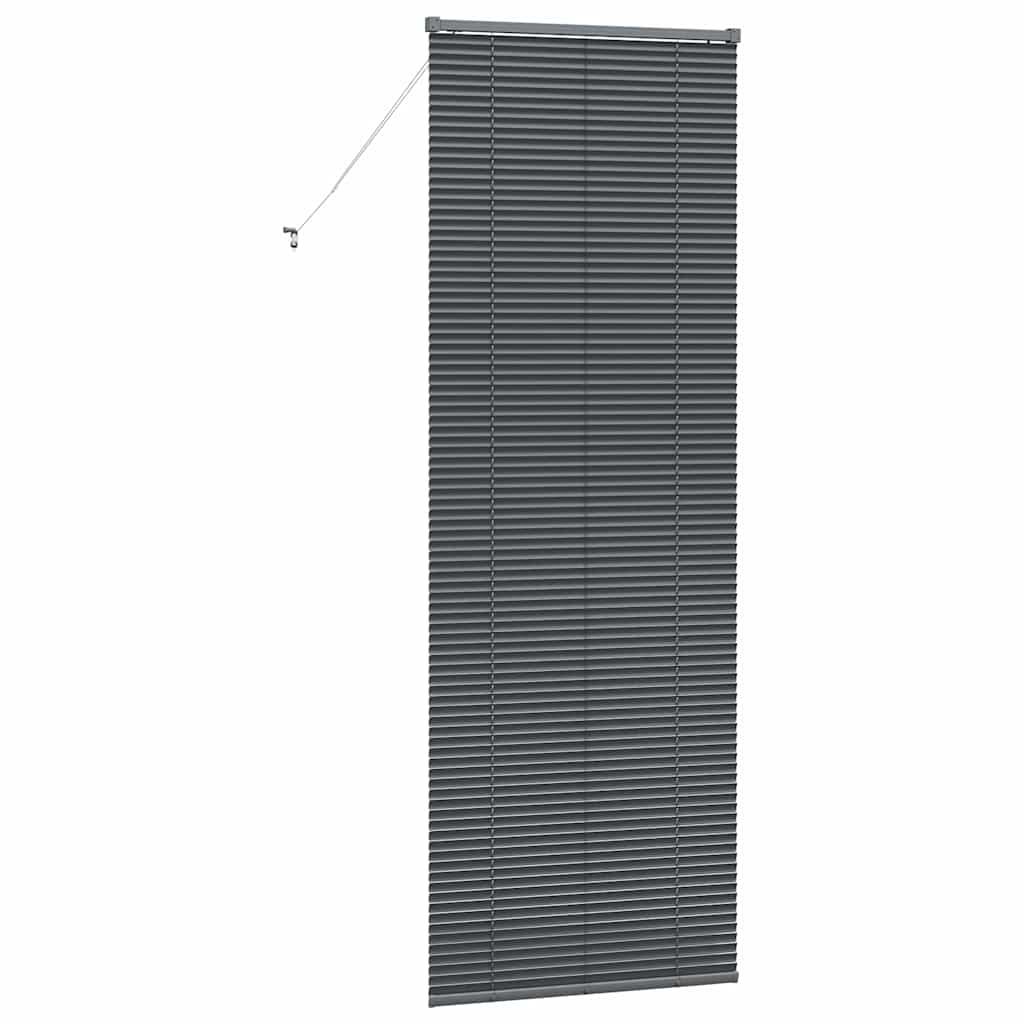 Raam Blind met gordijnen Anders Donkergrijs 80 x 130 cm Aluminium