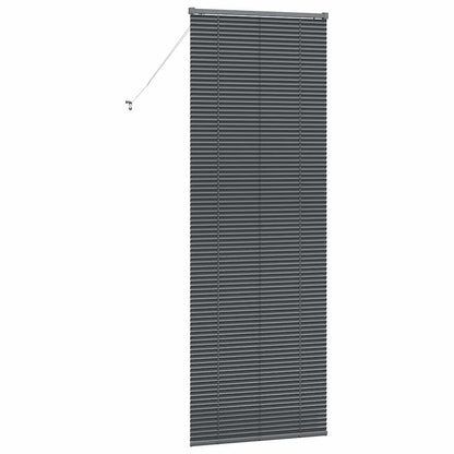 Raam Blind met gordijnen Anders Donkergrijs 80 x 130 cm Aluminium