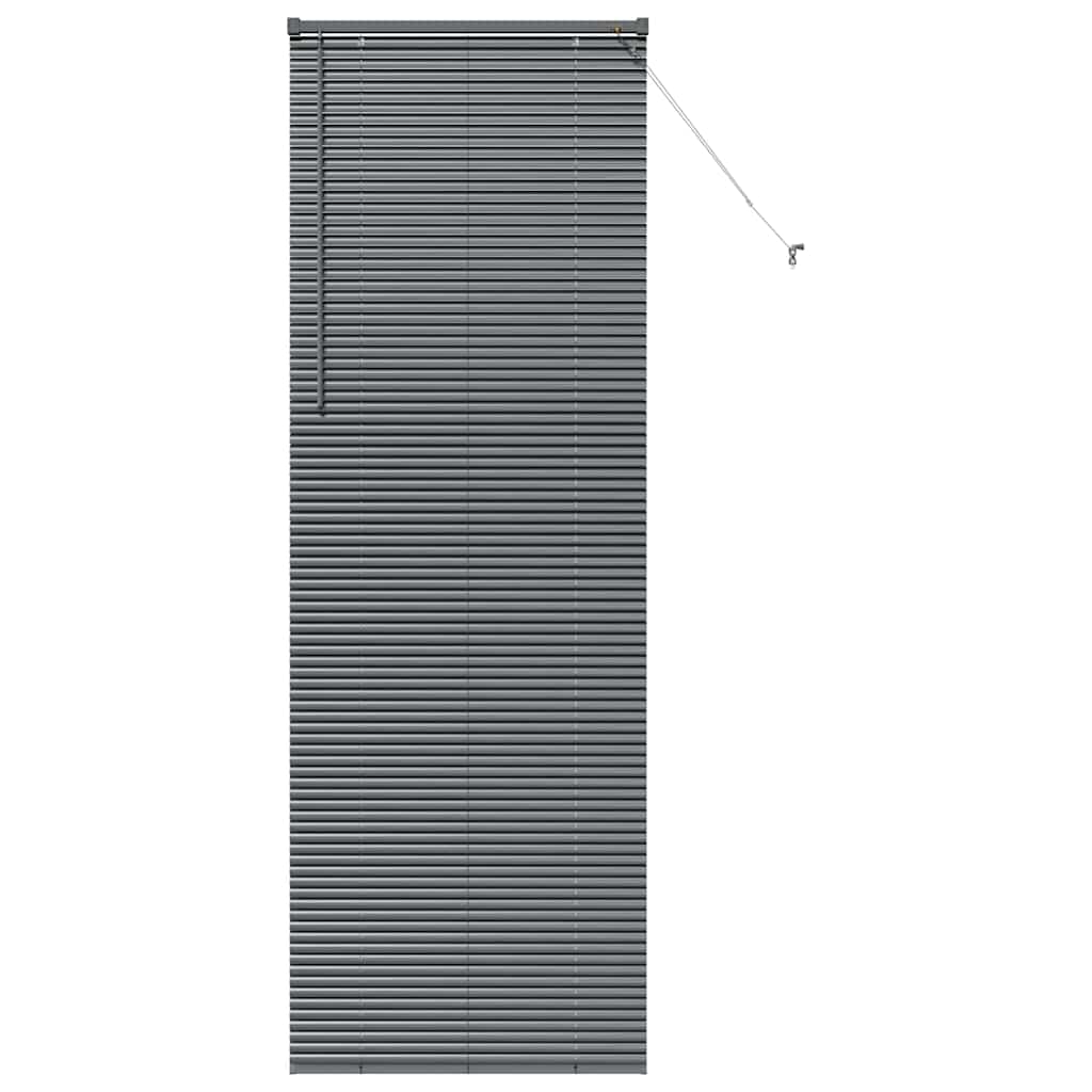 Raam Blind met gordijnen Anders Donkergrijs 80 x 130 cm Aluminium