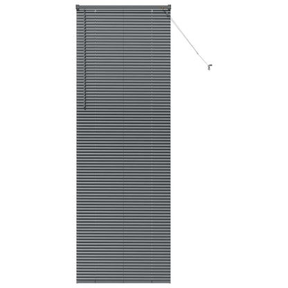 Raam Blind met gordijnen Anders Donkergrijs 80 x 130 cm Aluminium