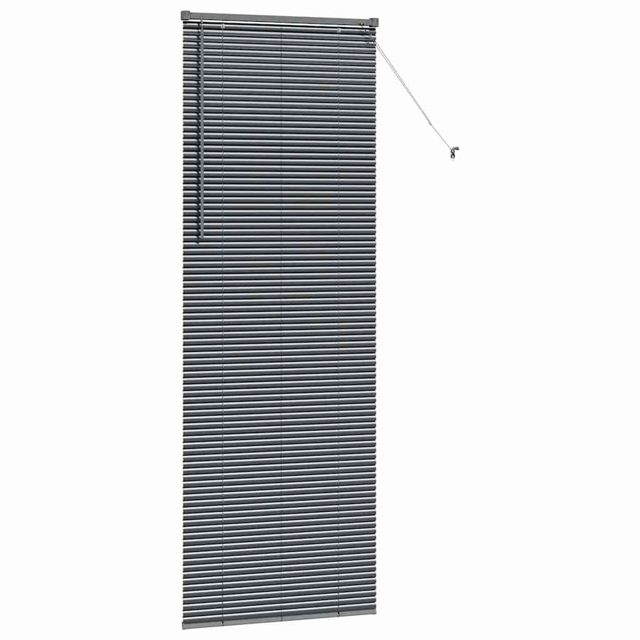 Raam Blind met gordijnen Anders Donkergrijs 80 x 130 cm Aluminium