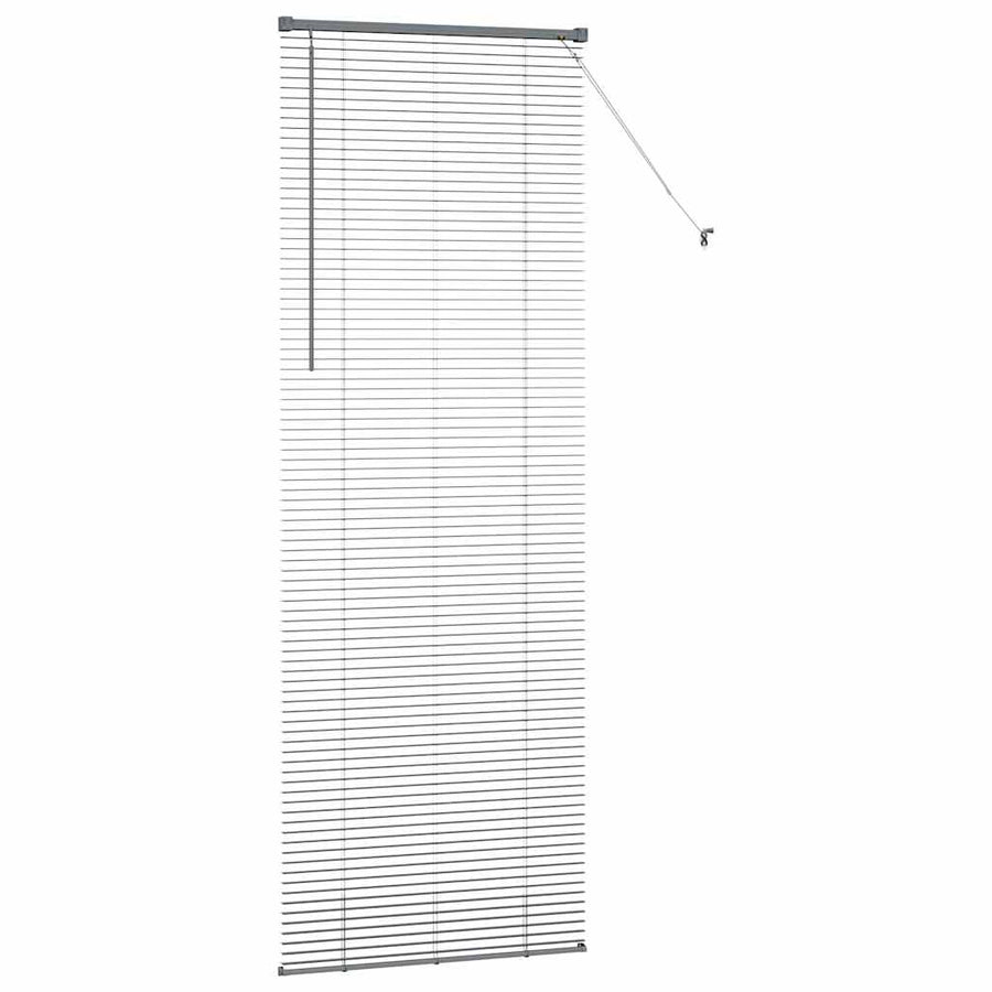 Raam Blind met gordijnen Anders Donkergrijs 80 x 130 cm Aluminium
