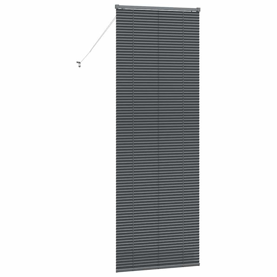 Raam Blind met gordijnen Anders Donkergrijs 80 x 130 cm Aluminium