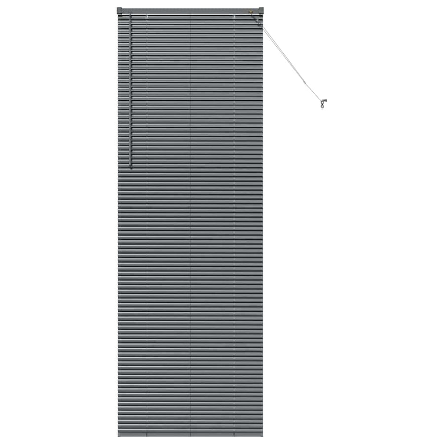 Raam Blind met gordijnen Anders Donkergrijs 80 x 130 cm Aluminium