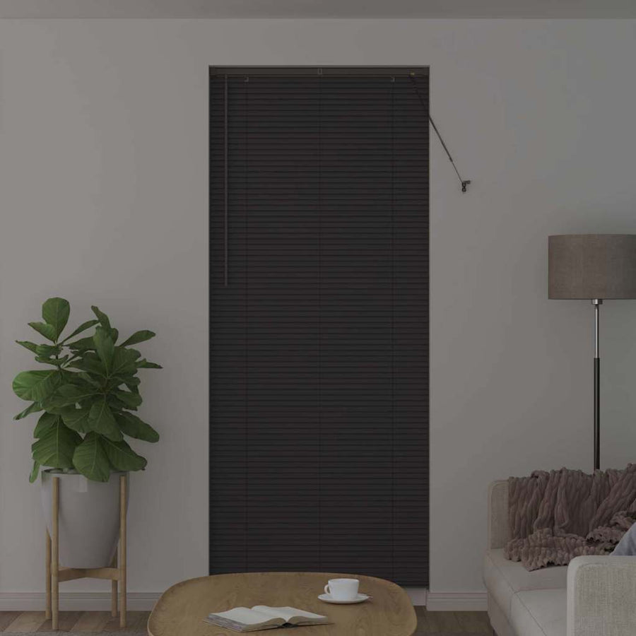 Raam Blind met gordijnen Anders Donkergrijs 80 x 130 cm Aluminium