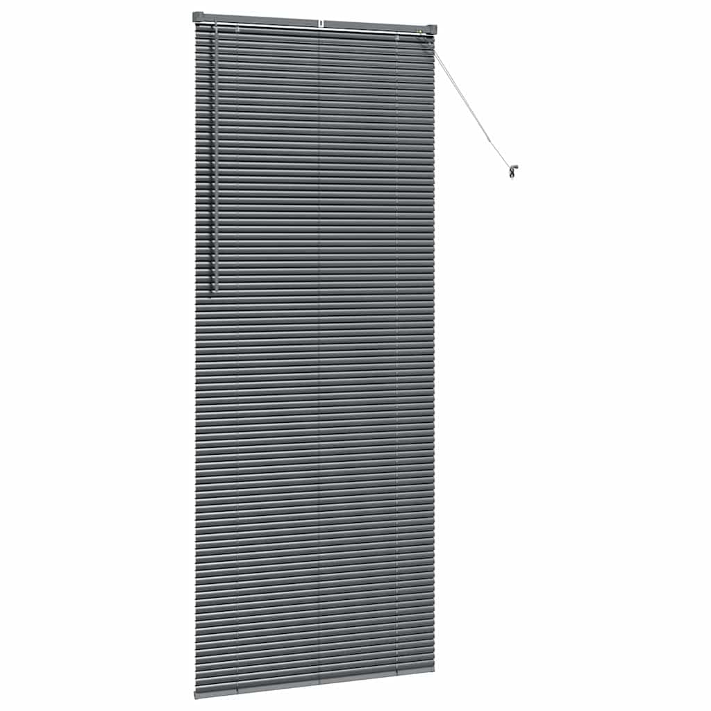Raam Blind met gordijnen Anders Donkergrijs 80 x 130 cm Aluminium