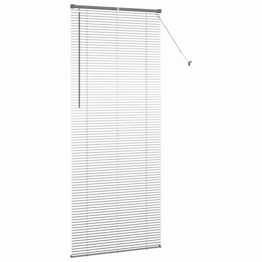 Raam Blind met gordijnen Anders Donkergrijs 80 x 130 cm Aluminium