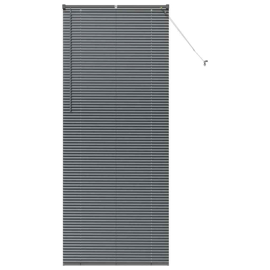 Raam Blind met gordijnen Anders Donkergrijs 80 x 130 cm Aluminium