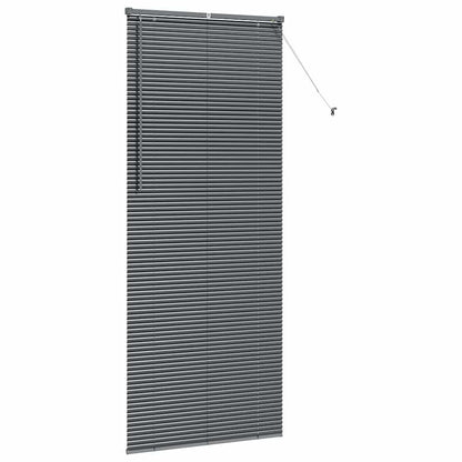 Raam Blind met gordijnen Anders Donkergrijs 80 x 130 cm Aluminium