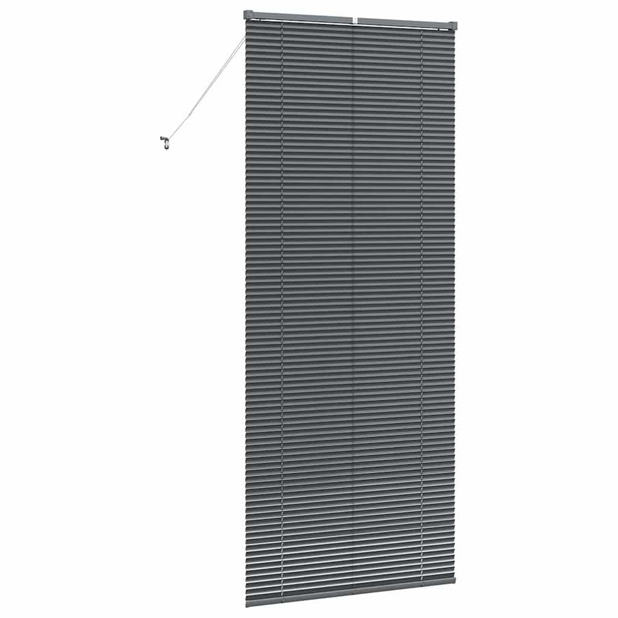 Raam Blind met gordijnen Anders Donkergrijs 80 x 130 cm Aluminium