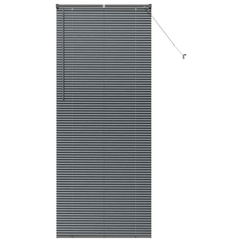 Raam Blind met gordijnen Anders Donkergrijs 80 x 130 cm Aluminium