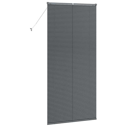 Raam Blind met gordijnen Anders Donkergrijs 100 x 220 cm Aluminium