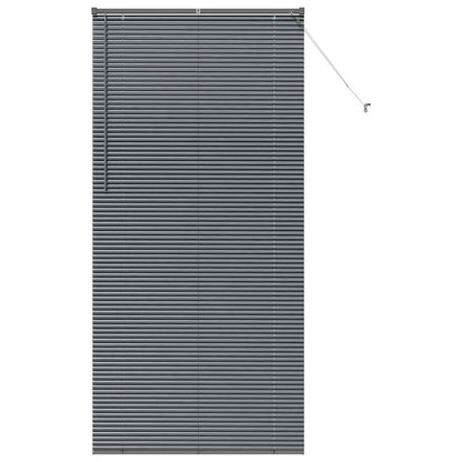 Raam Blind met gordijnen Anders Donkergrijs 100 x 220 cm Aluminium