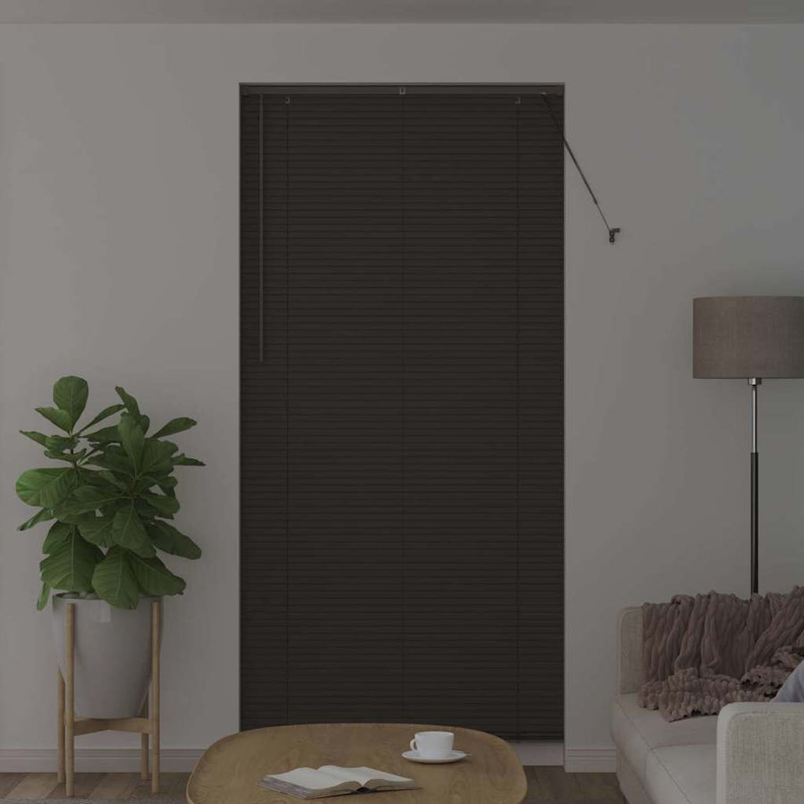 Raam Blind met gordijnen Anders Donkergrijs 80 x 130 cm Aluminium