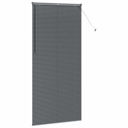 Raam Blind met gordijnen Anders Donkergrijs 80 x 130 cm Aluminium