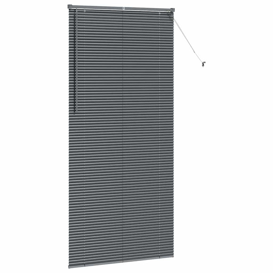 Raam Blind met gordijnen Anders Donkergrijs 80 x 130 cm Aluminium