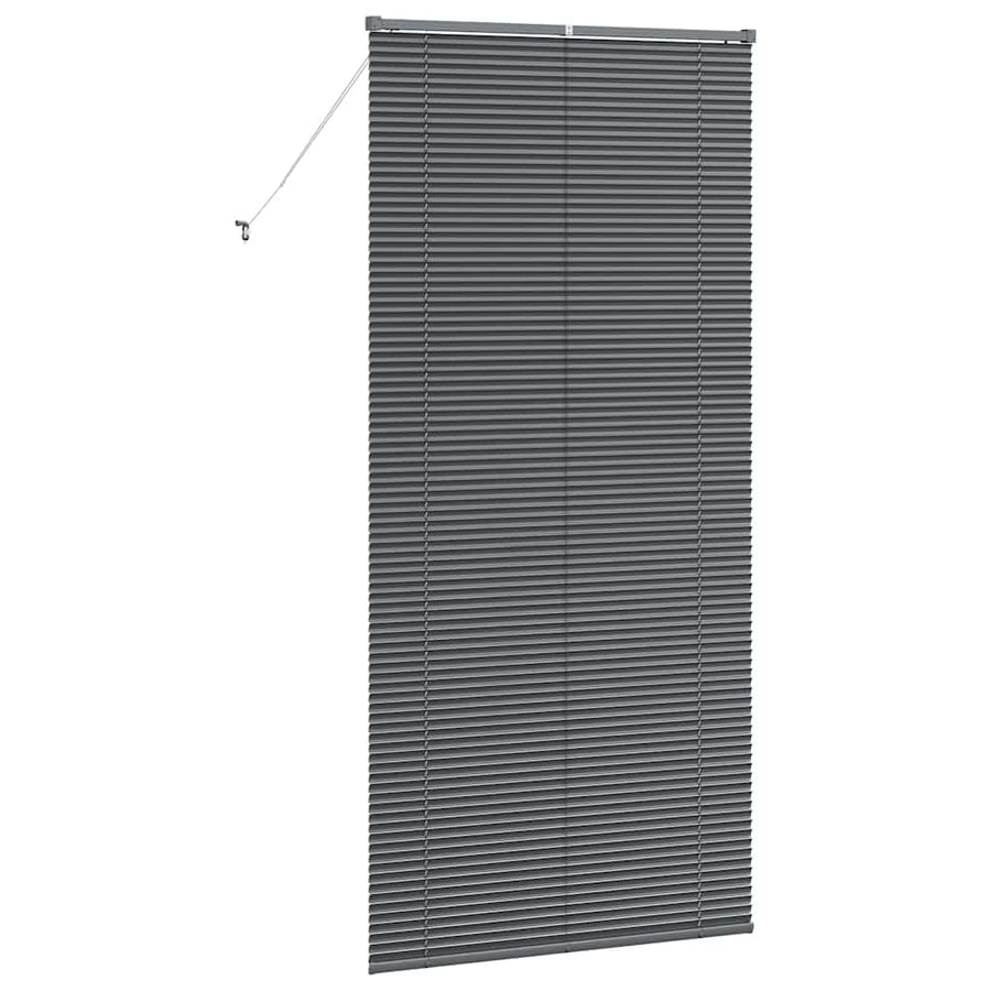 Raam Blind met gordijnen Anders Donkergrijs 80 x 130 cm Aluminium