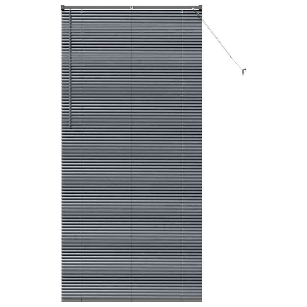 Raam Blind met gordijnen Anders Donkergrijs 80 x 130 cm Aluminium