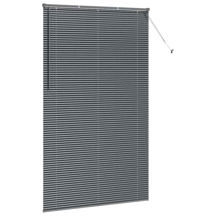 Raam Blind met gordijnen Anders Donkergrijs 80 x 130 cm Aluminium