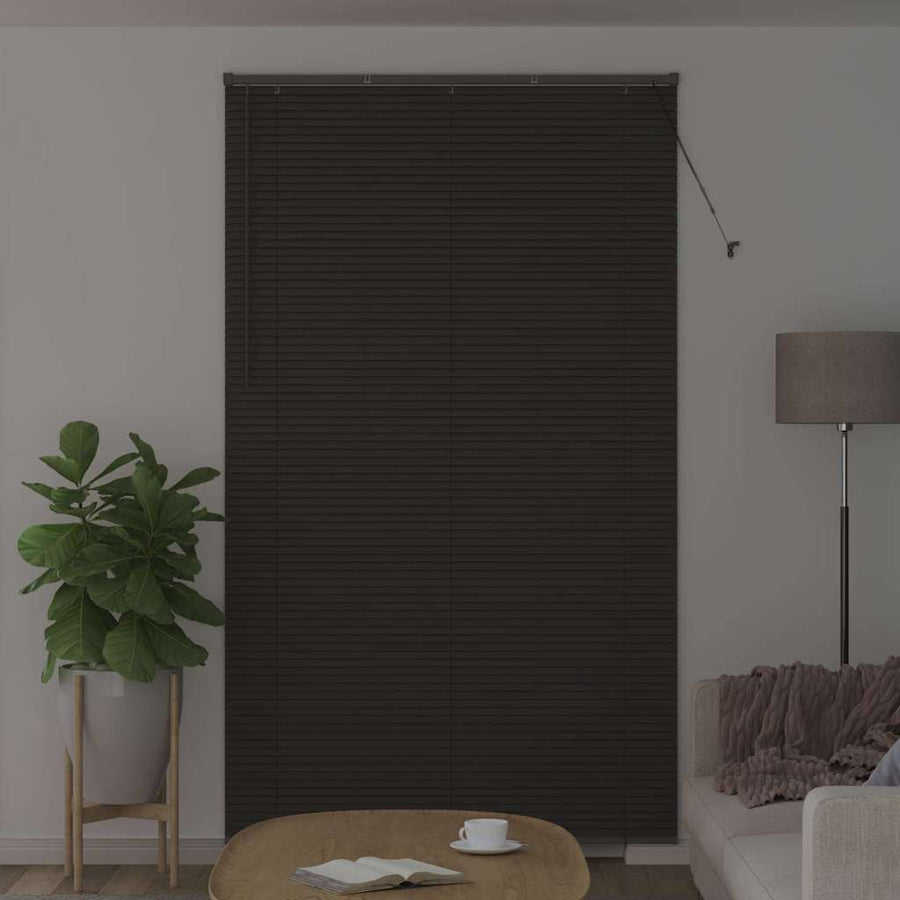 Raam Blind met gordijnen Anders Donkergrijs 80 x 130 cm Aluminium
