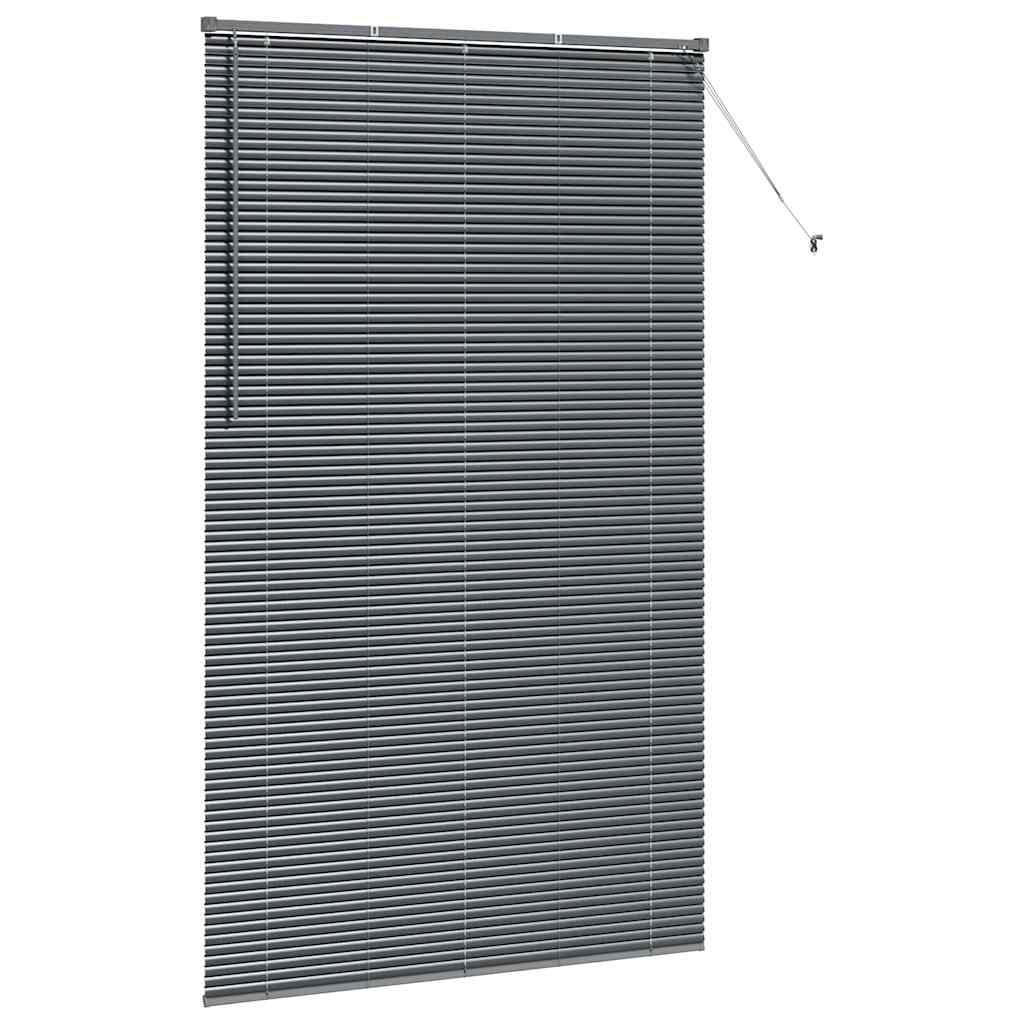 Raam Blind met gordijnen Anders Donkergrijs 80 x 130 cm Aluminium