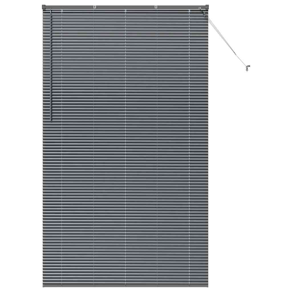 Raam Blind met gordijnen Anders Donkergrijs 80 x 130 cm Aluminium