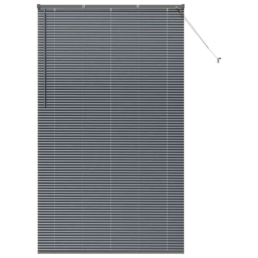 Raam Blind met gordijnen Anders Donkergrijs 80 x 130 cm Aluminium