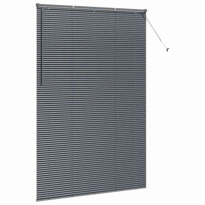 Raam Blind met gordijnen Anders Donkergrijs 80 x 130 cm Aluminium