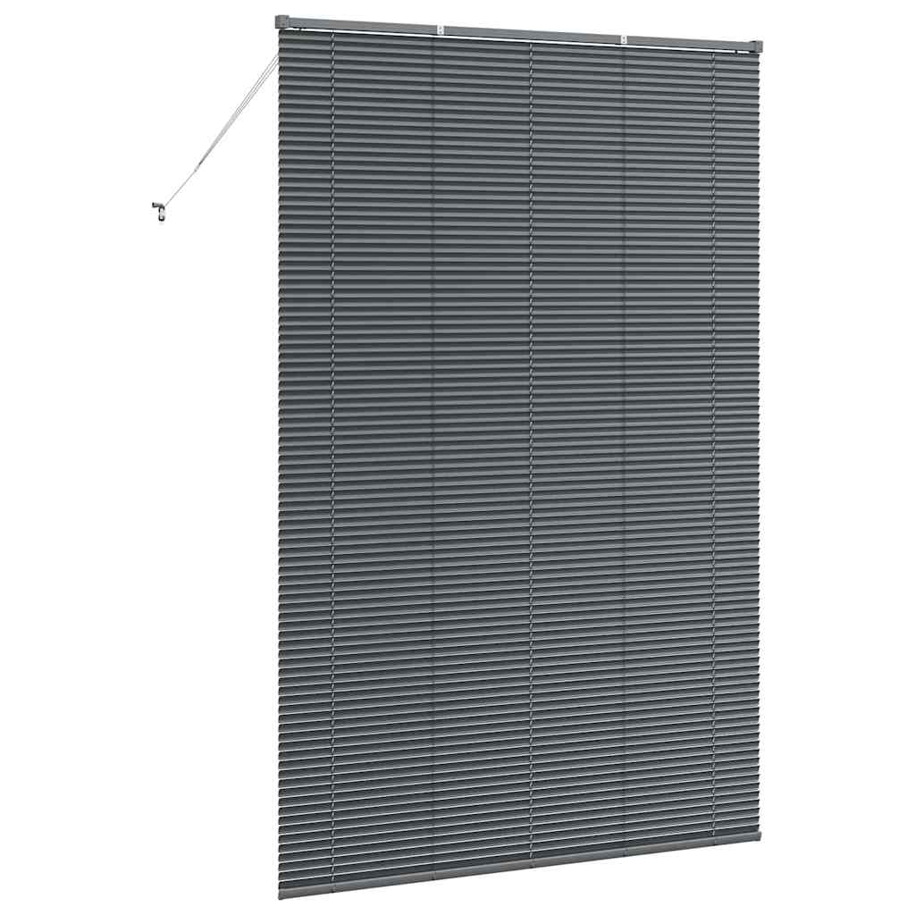 Raam Blind met gordijnen Anders Donkergrijs 80 x 130 cm Aluminium