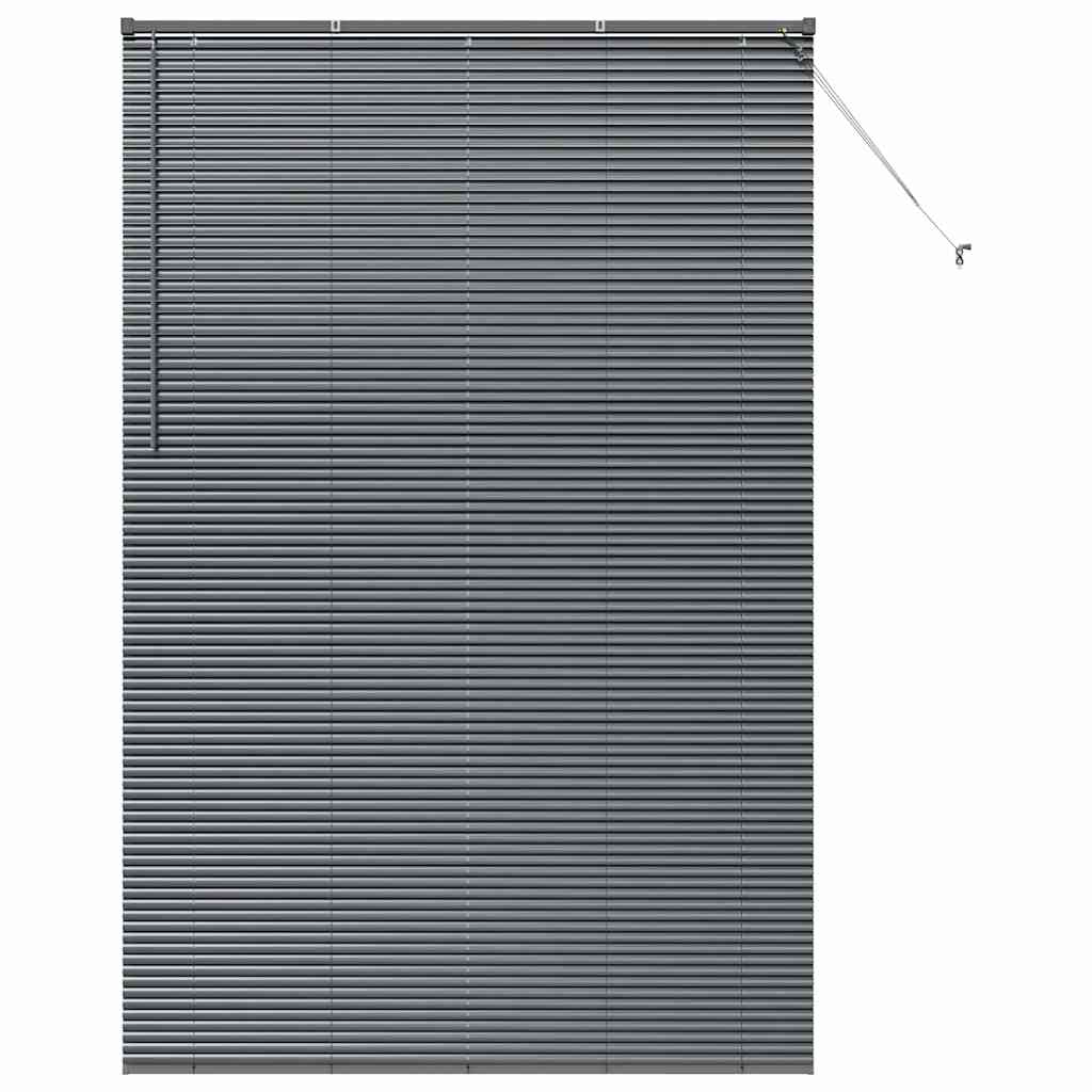 Raam Blind met gordijnen Anders Donkergrijs 80 x 130 cm Aluminium
