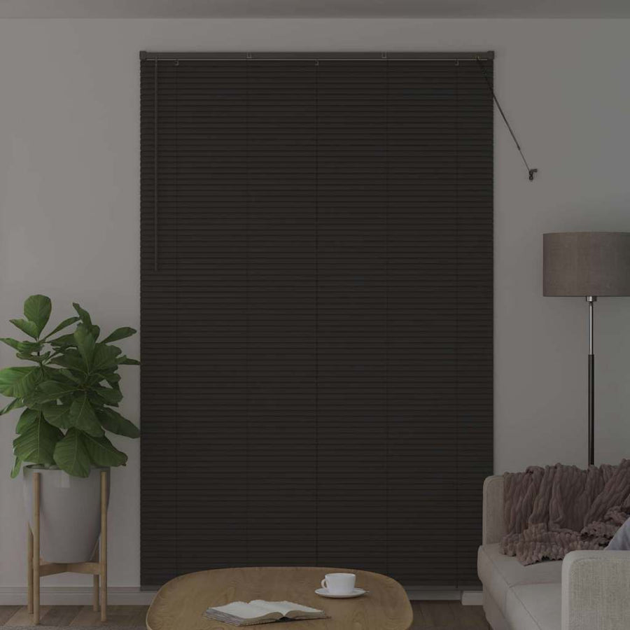 Raam Blind met gordijnen Anders Donkergrijs 150 x 220 cm Aluminium