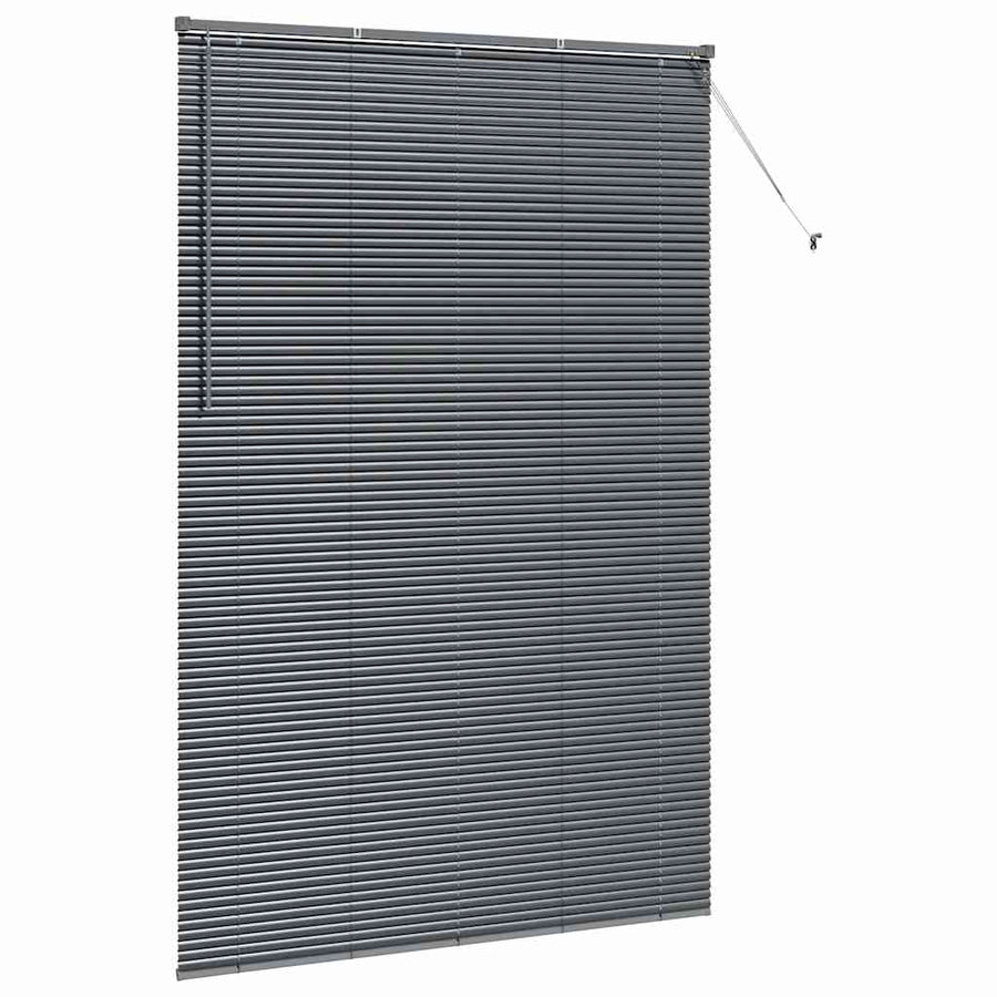 Raam Blind met gordijnen Anders Donkergrijs 150 x 220 cm Aluminium