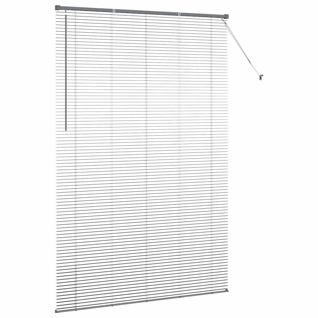 Raam Blind met gordijnen Anders Donkergrijs 150 x 220 cm Aluminium