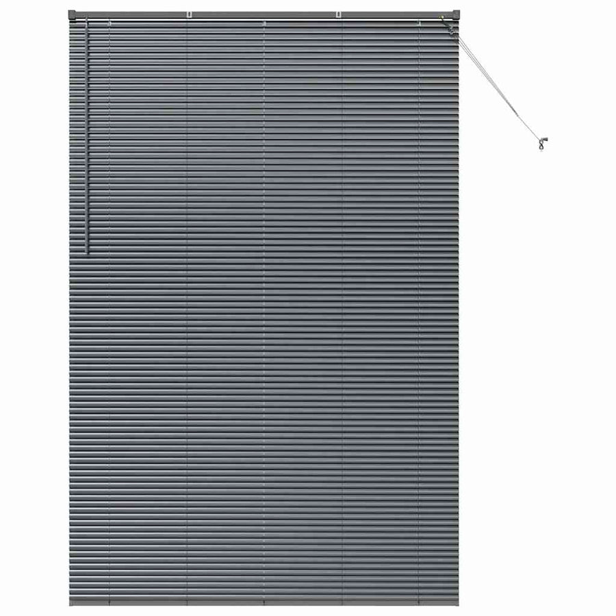 Raam Blind met gordijnen Anders Donkergrijs 150 x 220 cm Aluminium